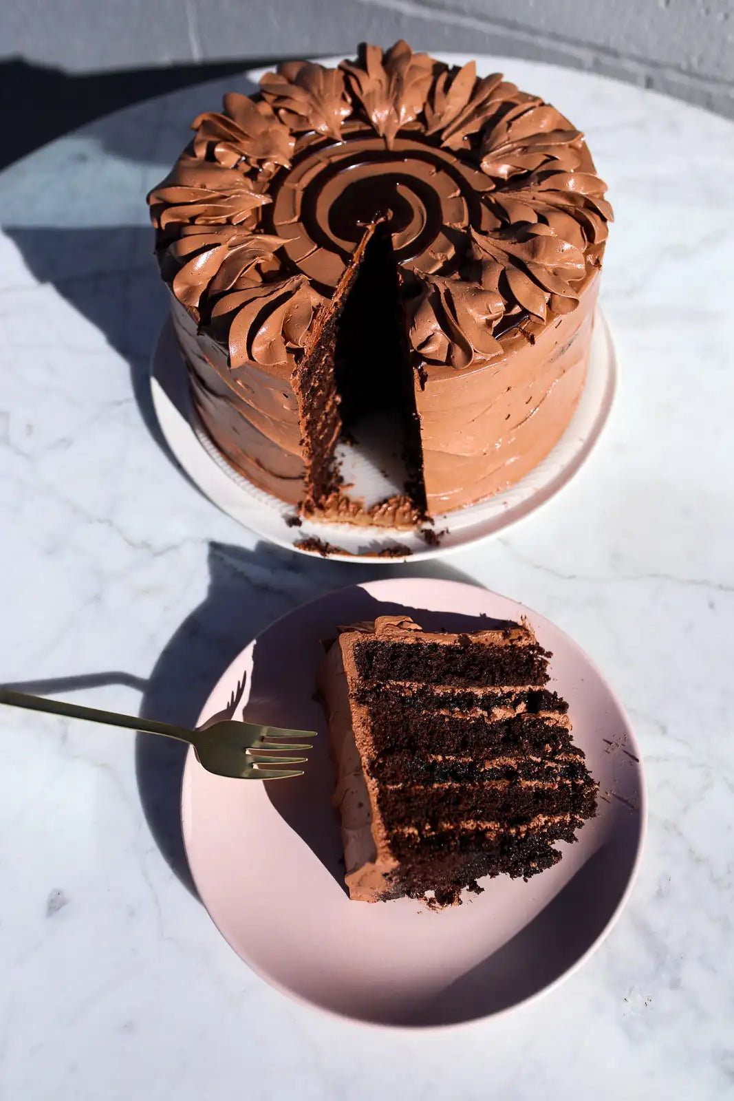 Chocolate Cake with a slice