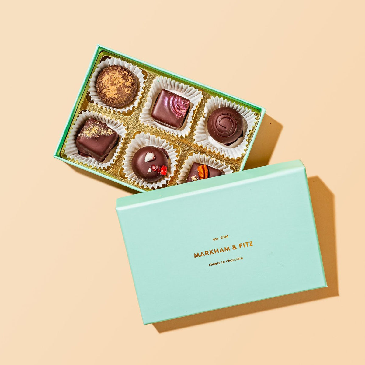 Mint Markham & Fitz box of six truffles