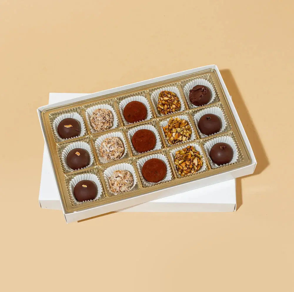 Chocolate Truffles Assortment, 15pc – MARKHAM & FITZ Chocolate Truffles Assortment, 15pc – MARKHAM & FITZ
