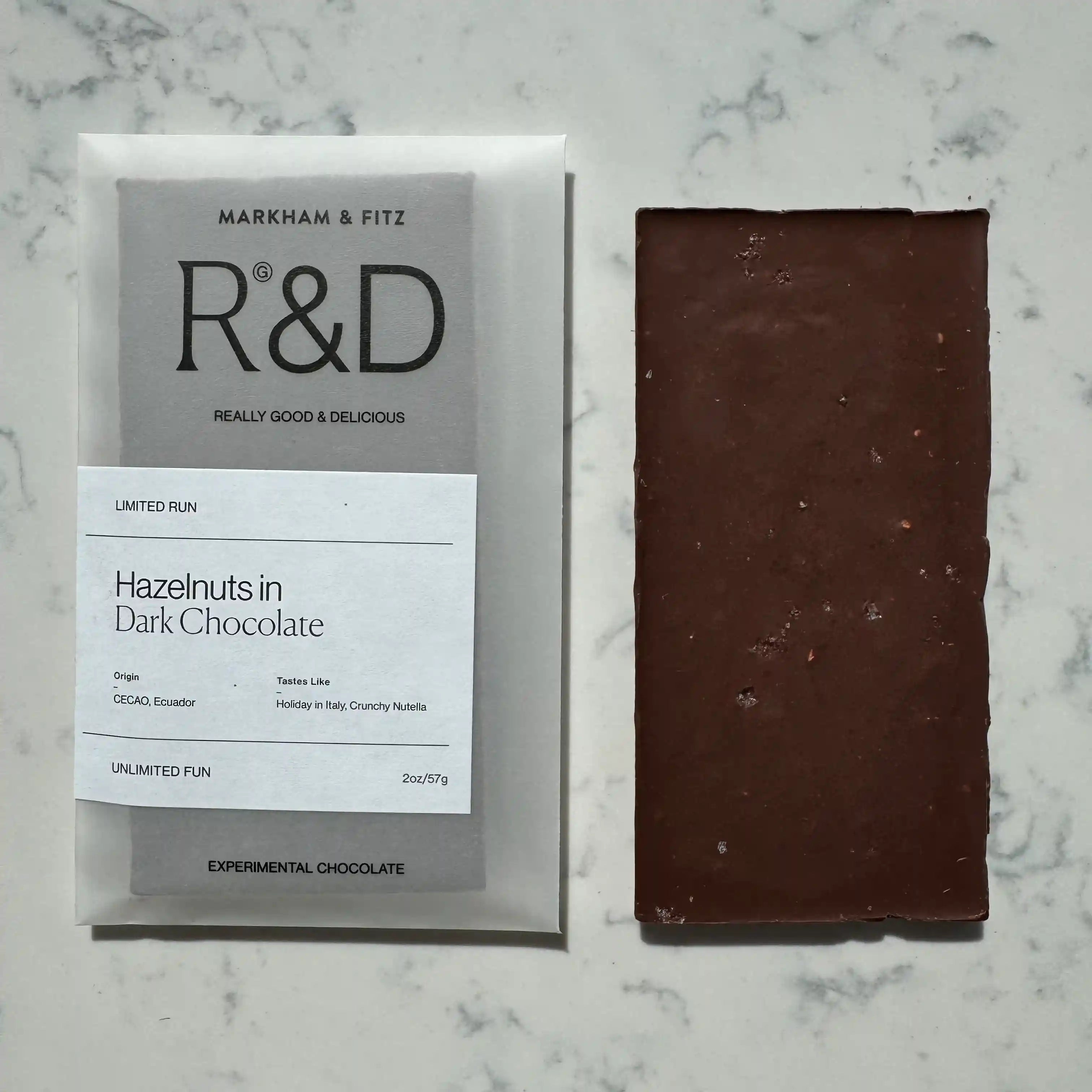 R&D: Hazelnut Dark Chocolate